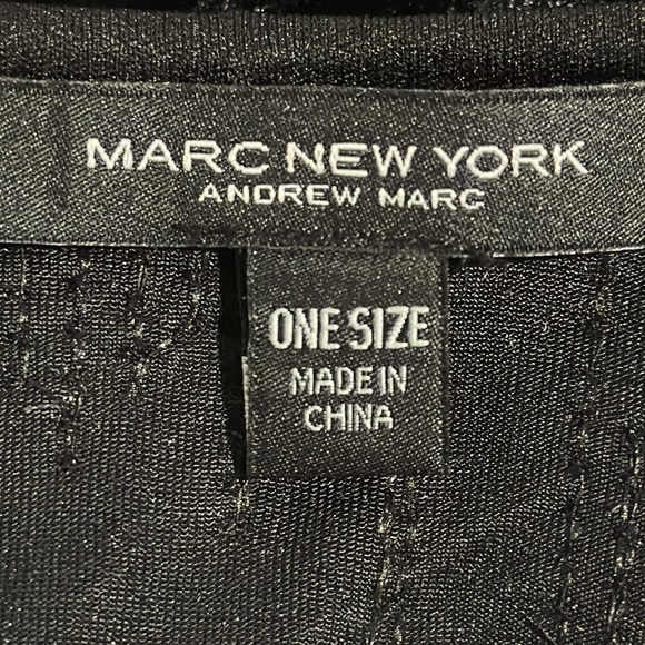 Marc New York Andrew Marc Black Velvet with Sequins Cardigan Wrap Jacket - NWOT - Picture 6 of 8